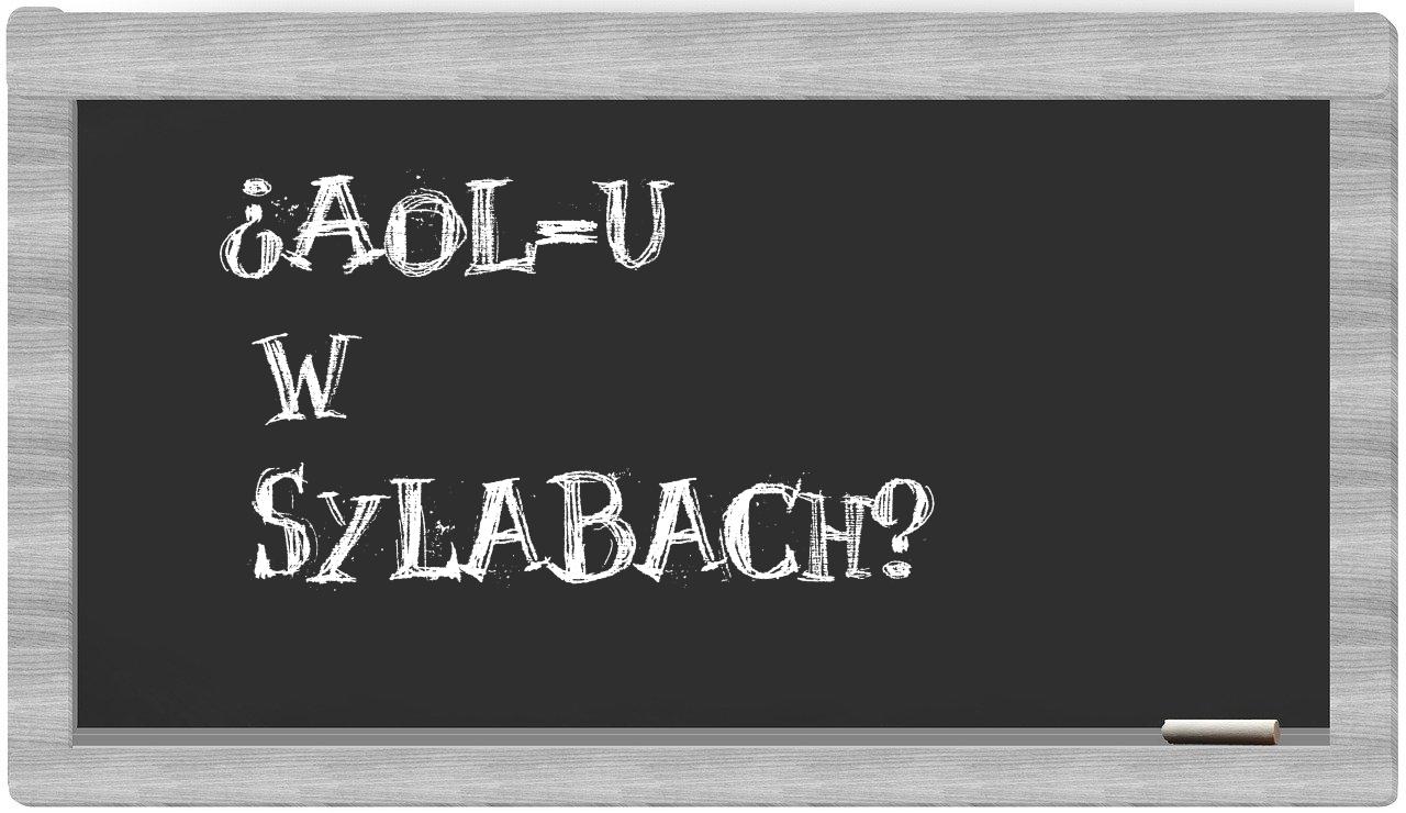 AOL-u in syllables