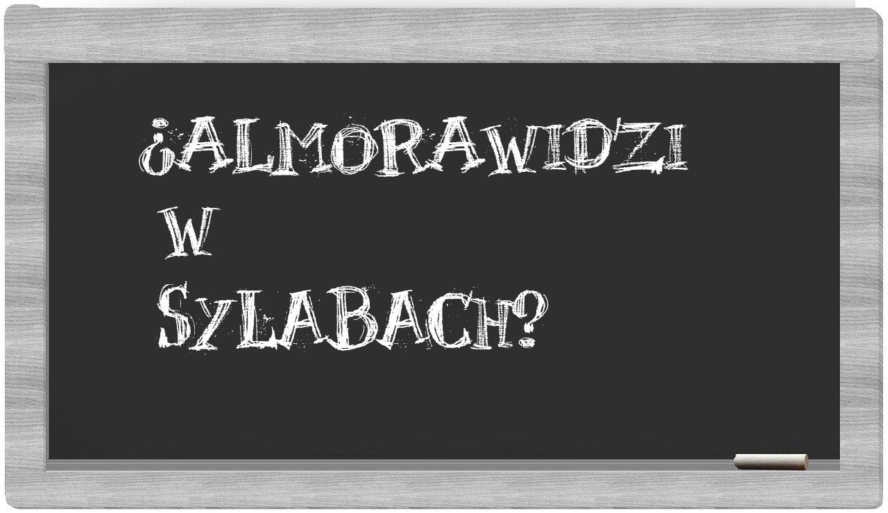 Almorawidzi in syllables