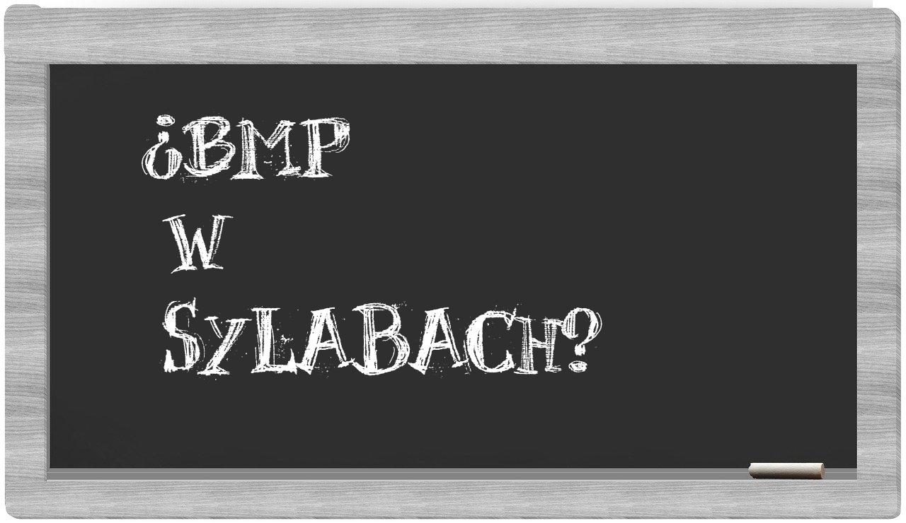 BMP in syllables