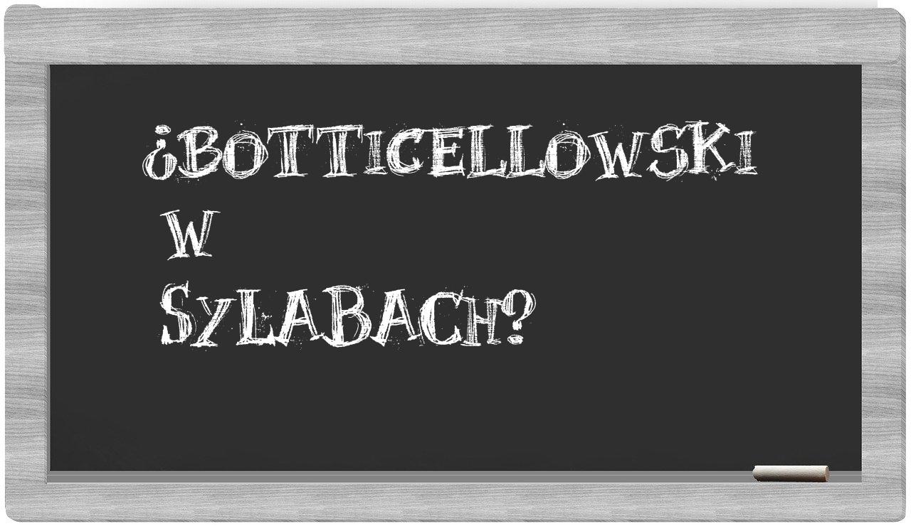 Botticellowski in syllables
