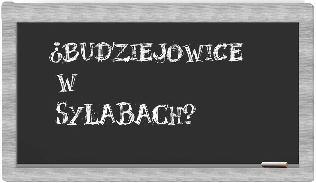 Budziejowice in syllables