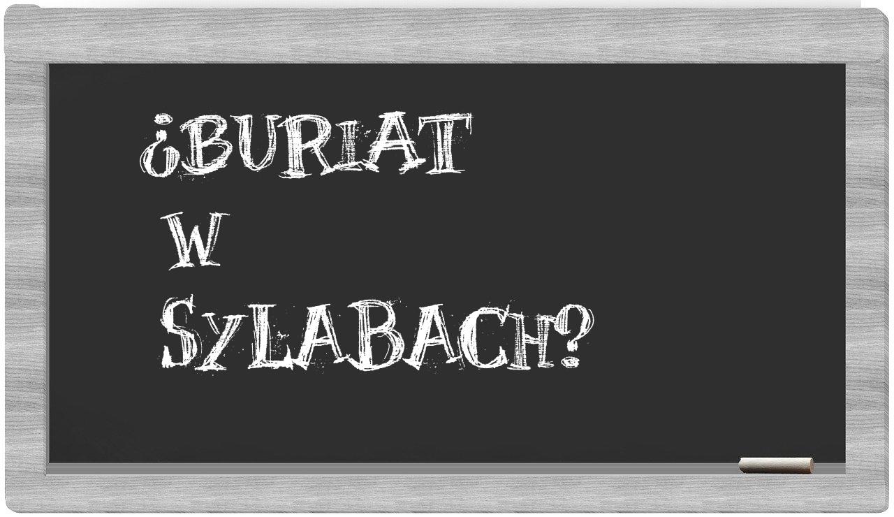 Buriat in syllables
