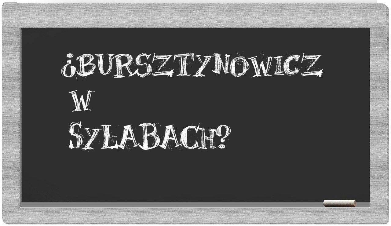 Bursztynowicz in syllables