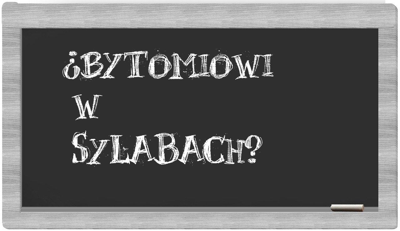 Bytomiowi in syllables