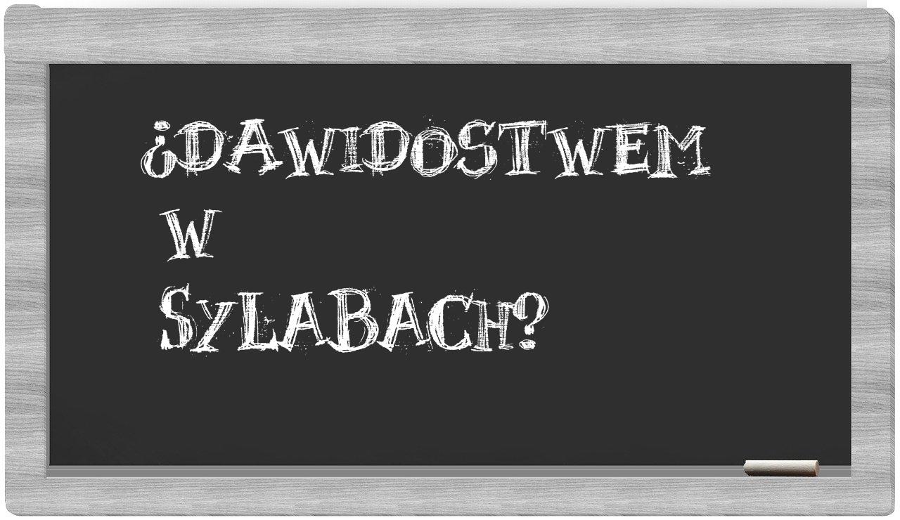 Dawidostwem in syllables