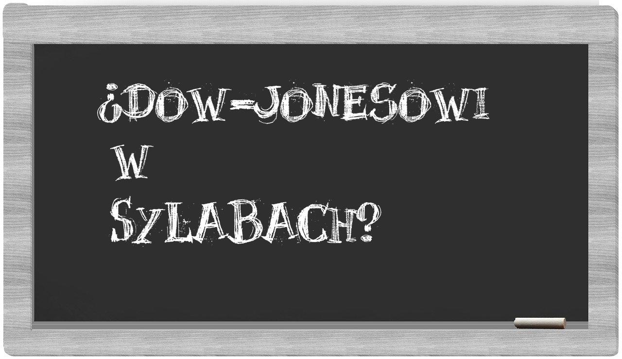Dow-Jonesowi in syllables