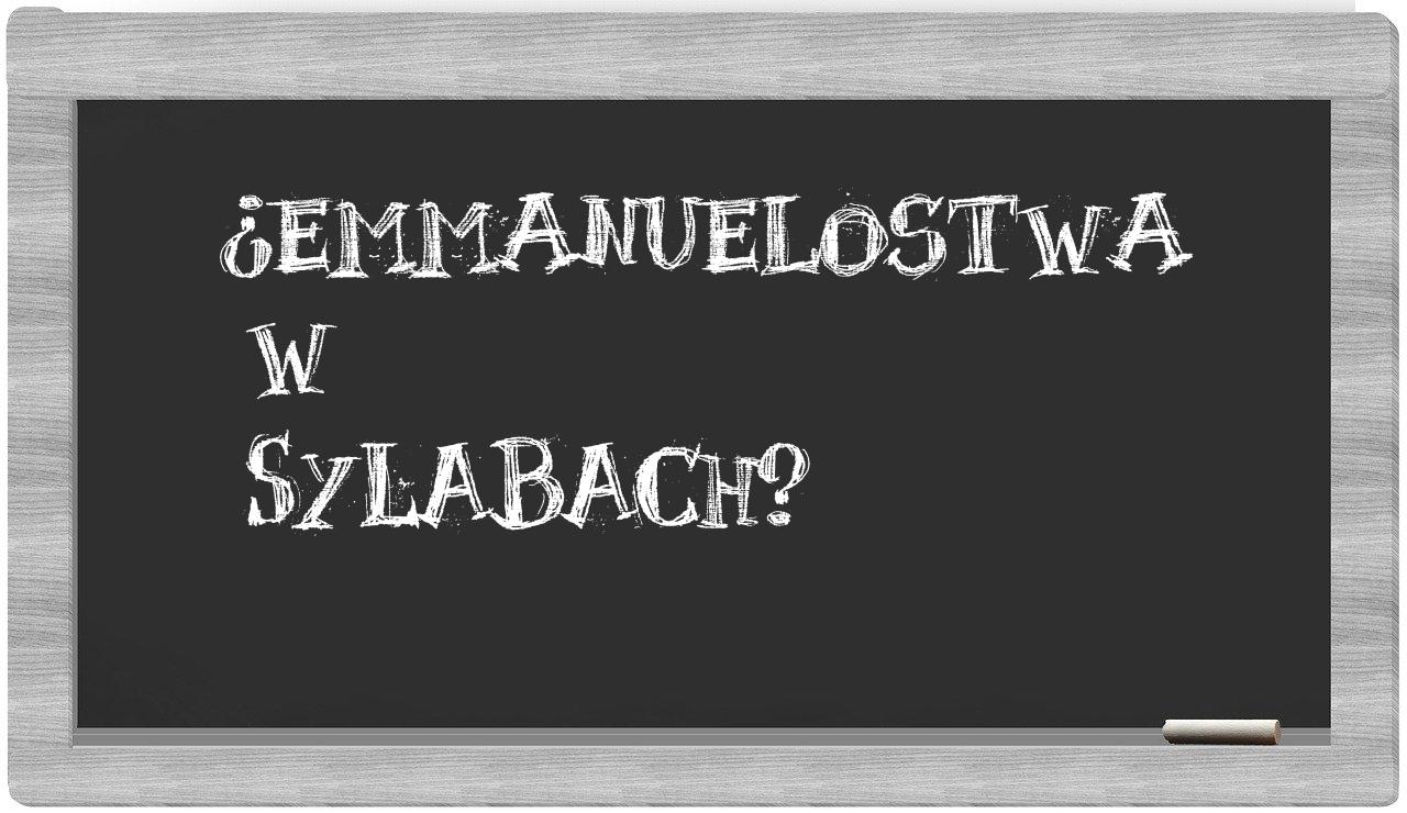 Emmanuelostwa in syllables