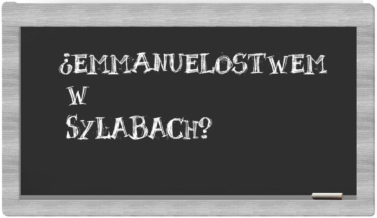 Emmanuelostwem in syllables