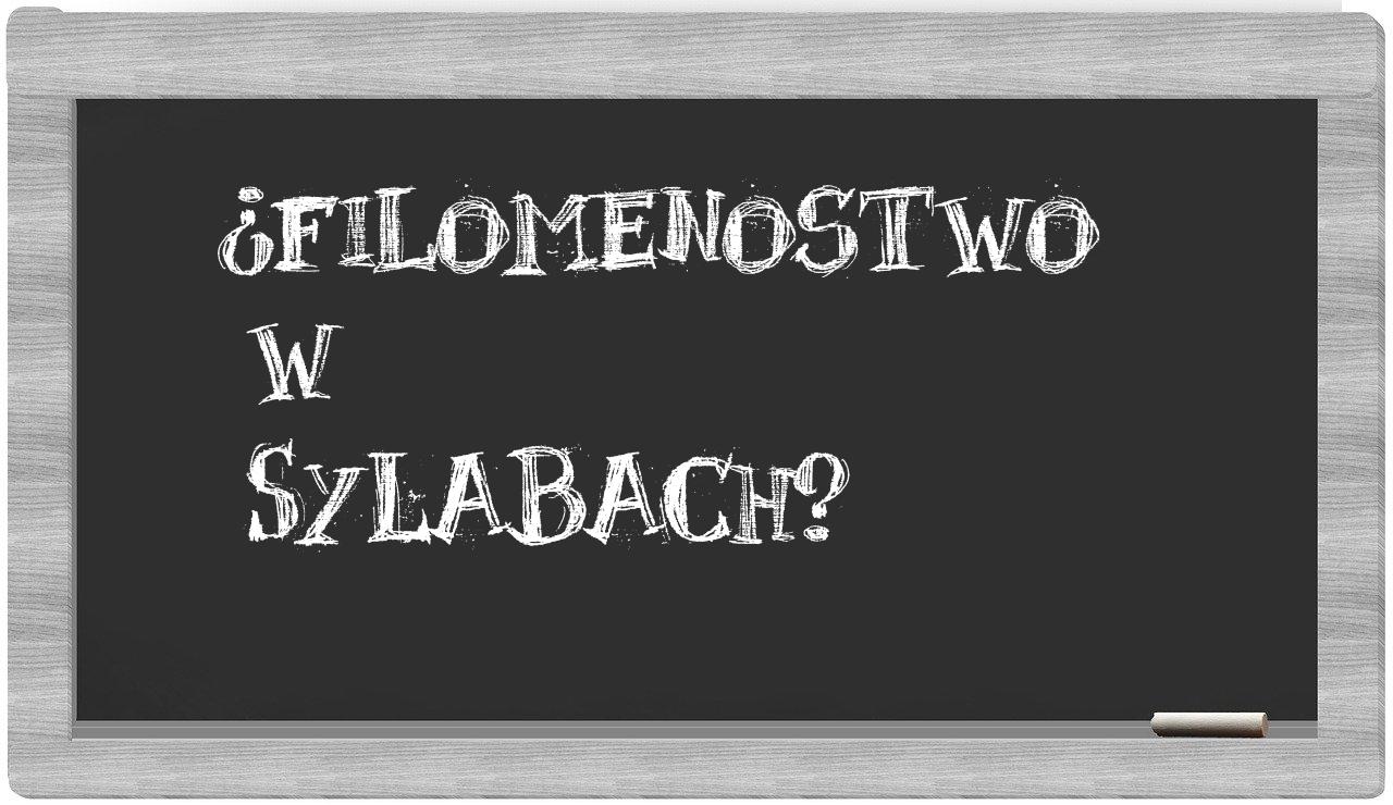 Filomenostwo in syllables