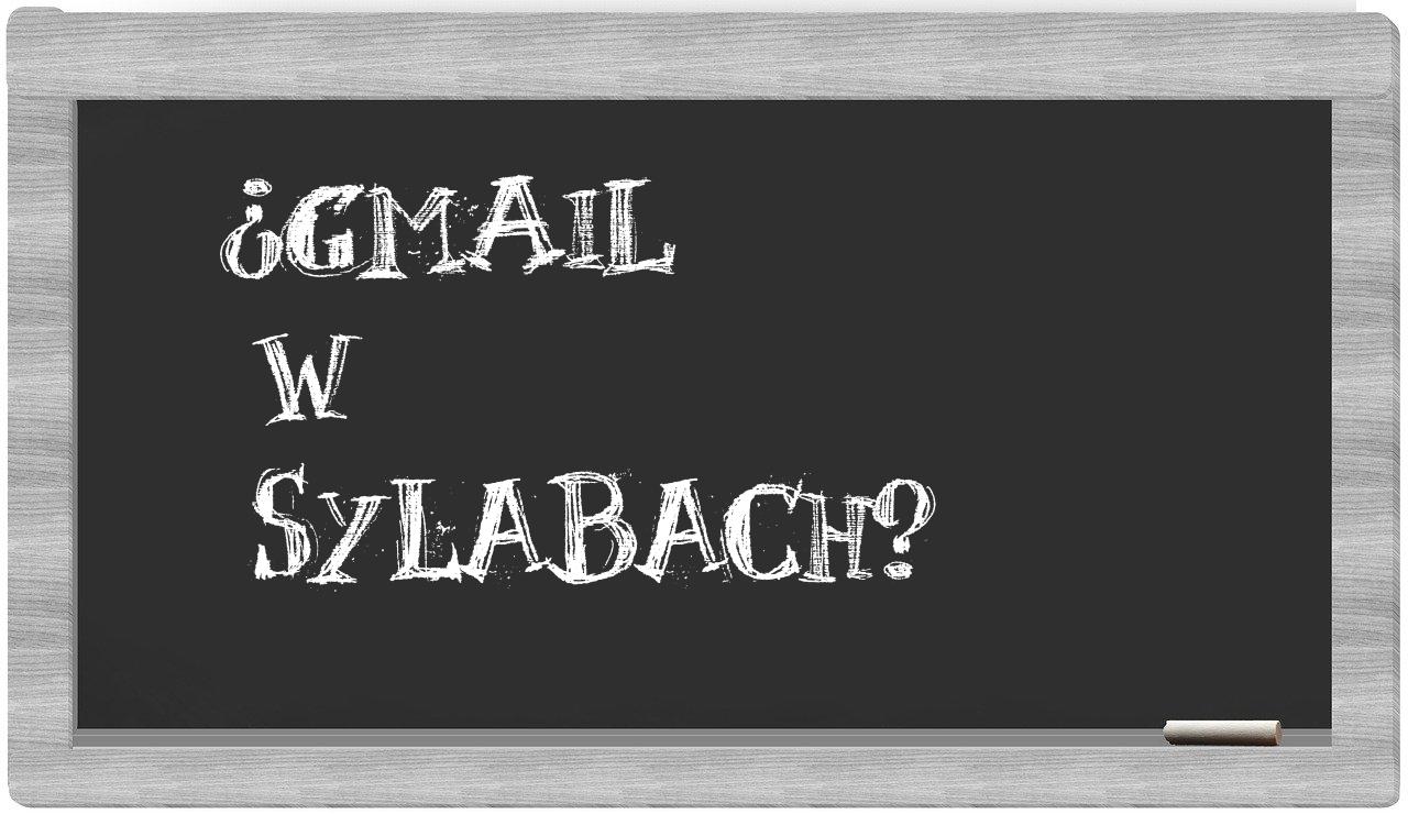 Gmail in syllables