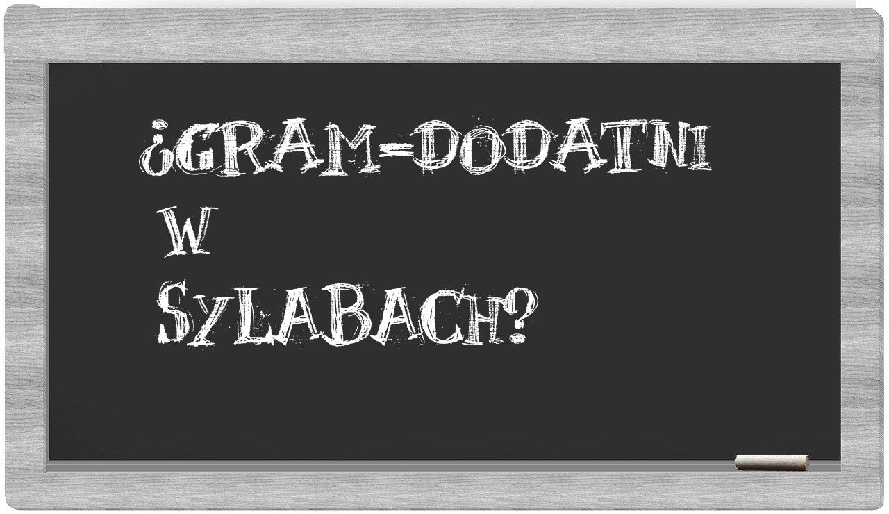 Gram-dodatni in syllables