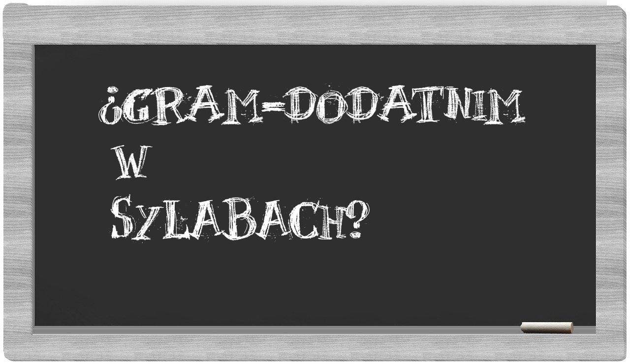 Gram-dodatnim in syllables