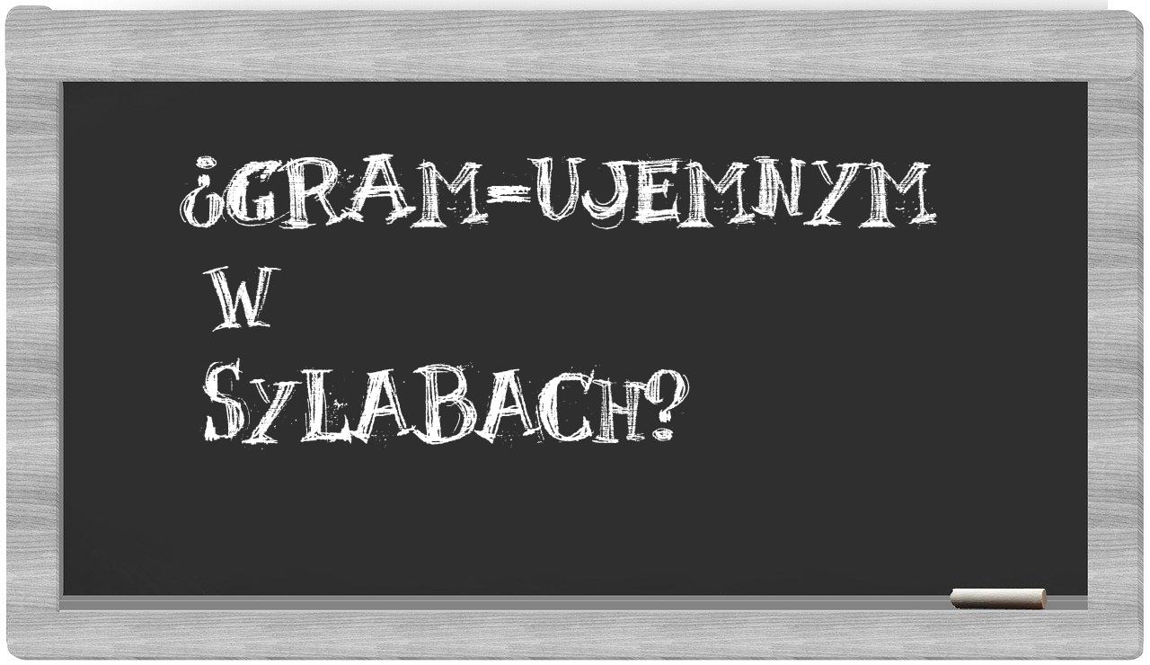 Gram-ujemnym in syllables