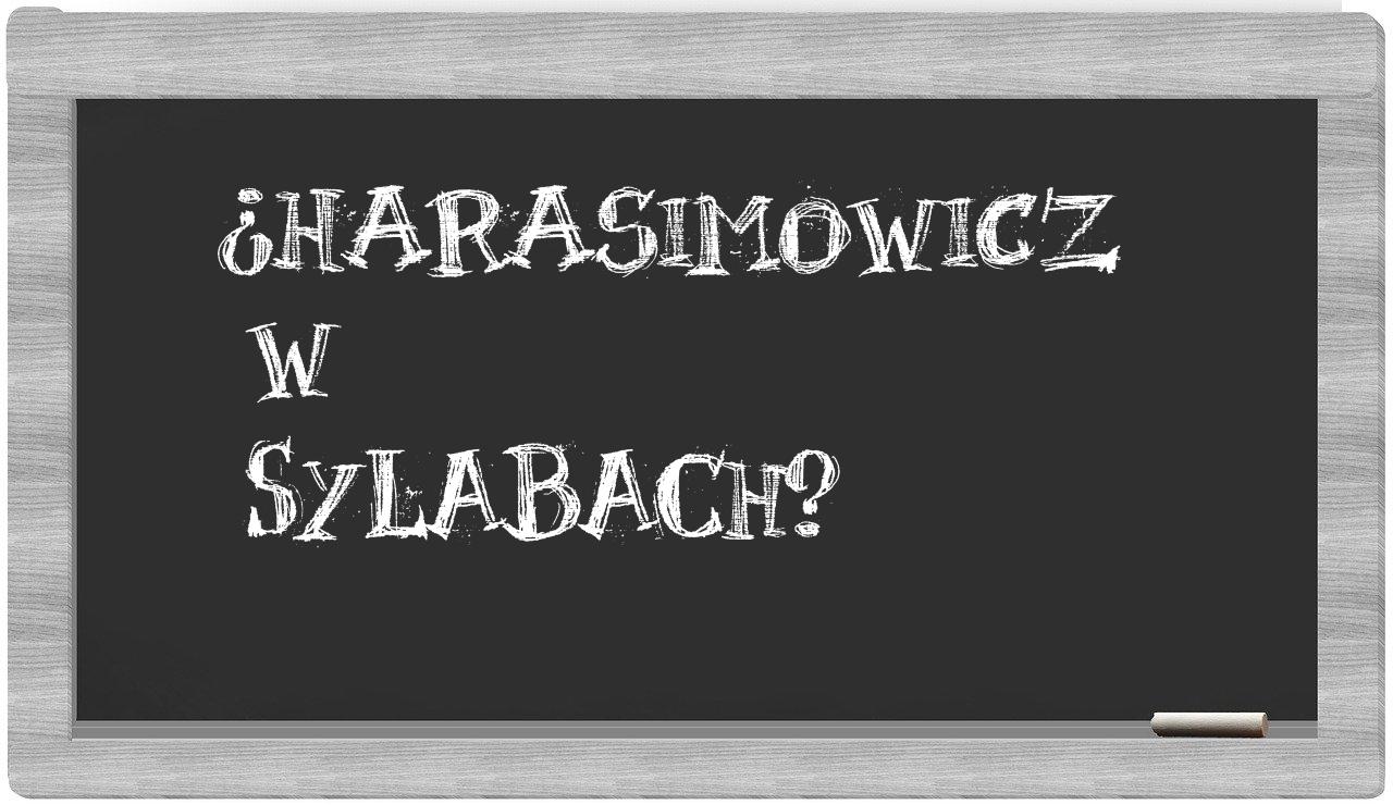 Harasimowicz in syllables