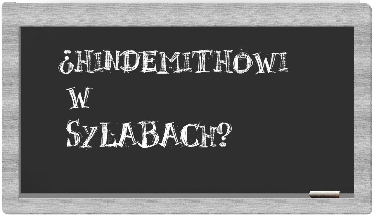 Hindemithowi in syllables