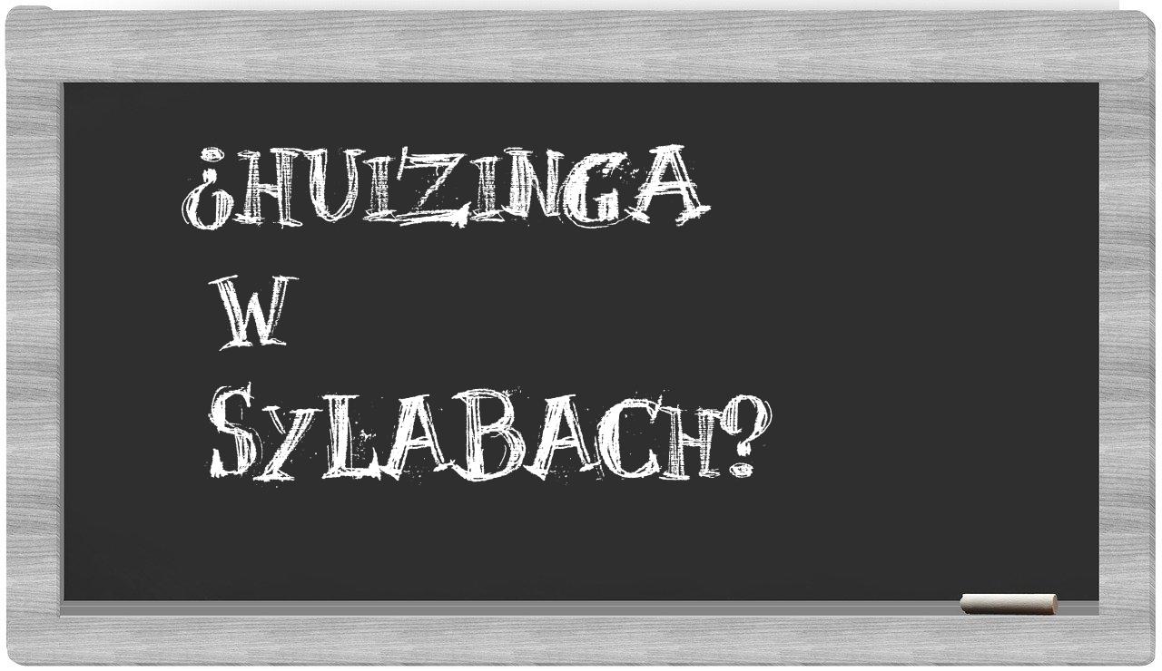 Huizinga in syllables