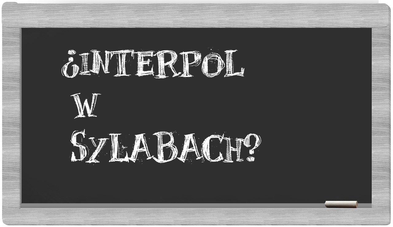 Interpol in syllables