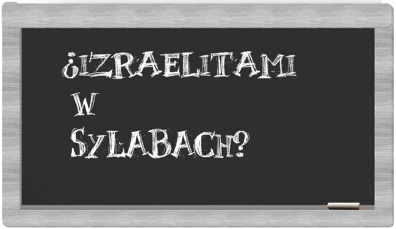 Izraelitami in syllables