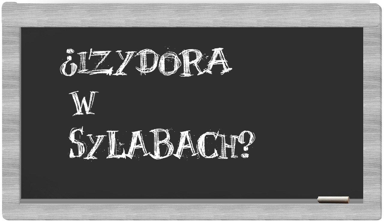 Izydora in syllables
