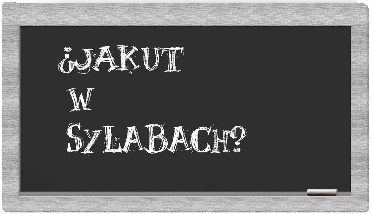 Jakut in syllables