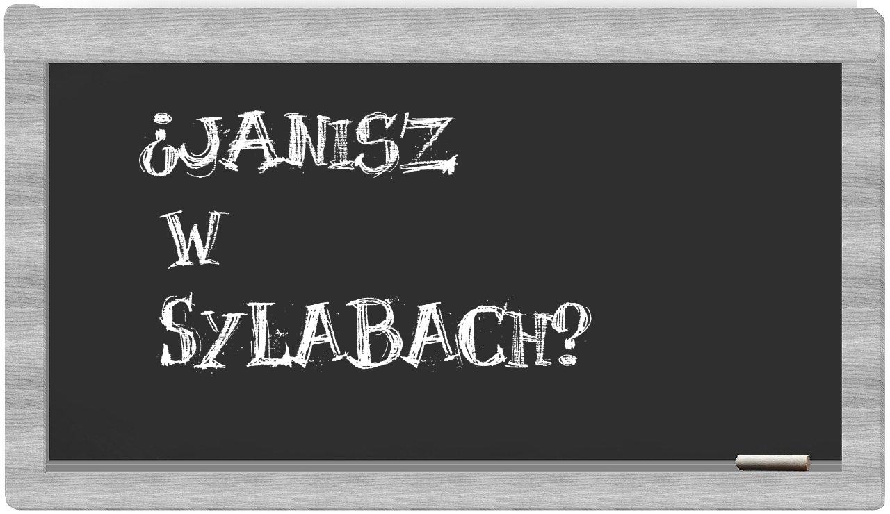Janisz in syllables