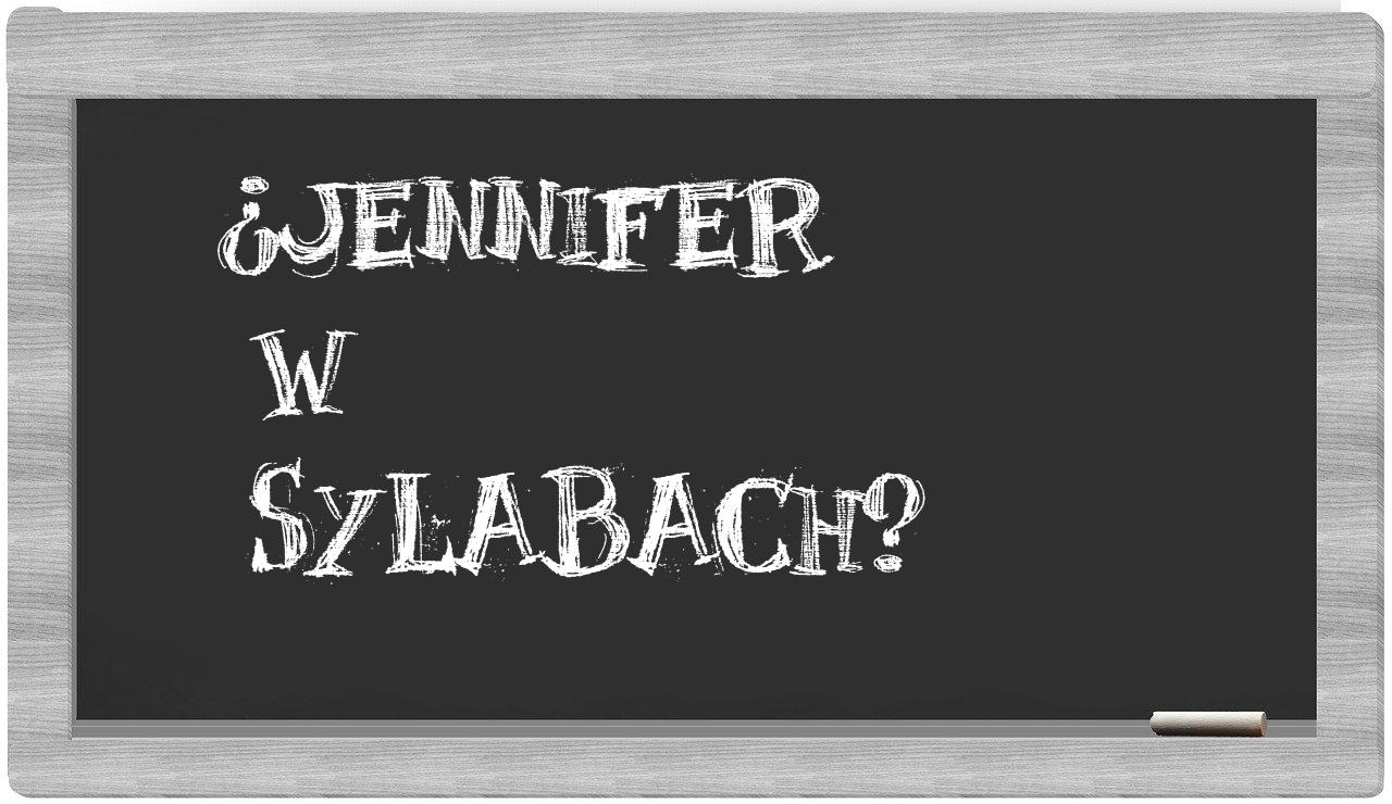 Jennifer in syllables