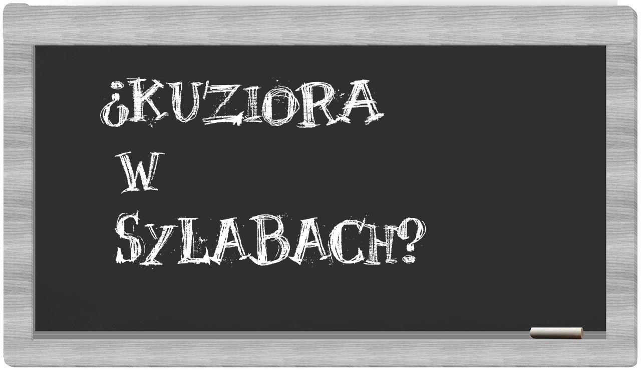 Kuziora in syllables