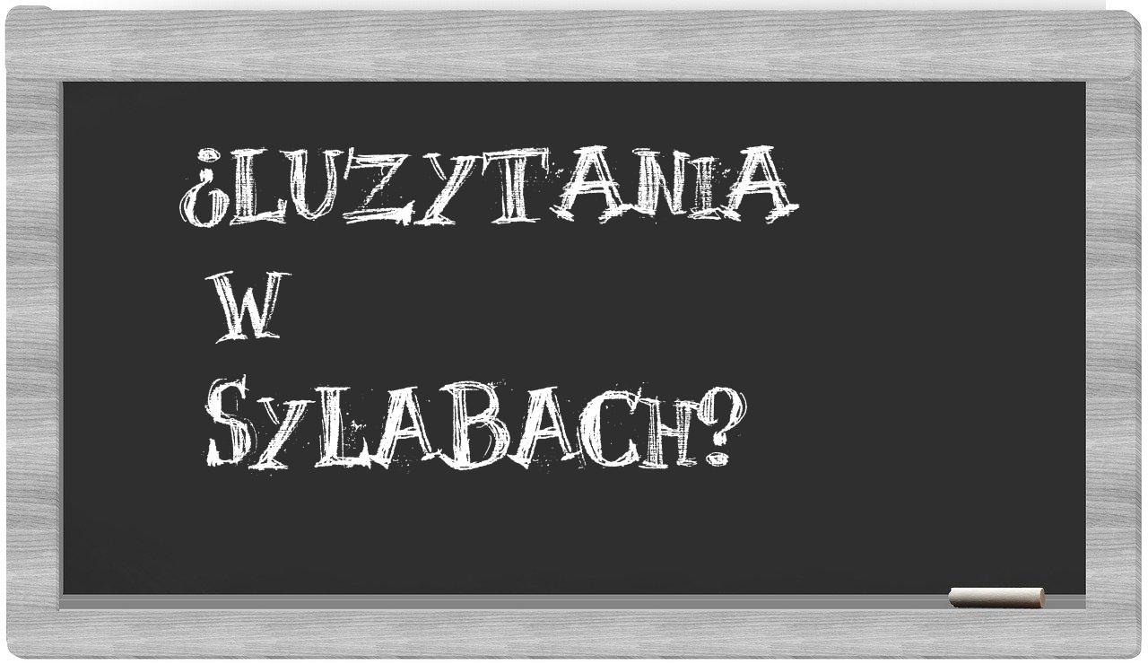 Luzytania in syllables