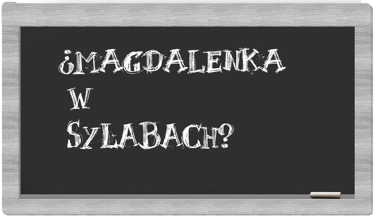 Magdalenka in syllables