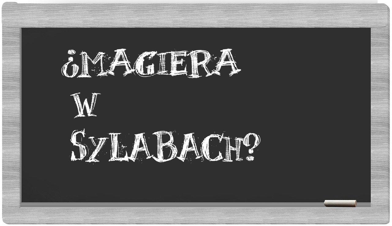 Magiera in syllables