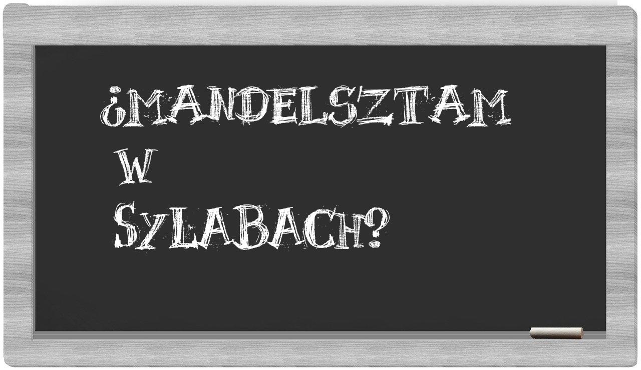 Mandelsztam in syllables