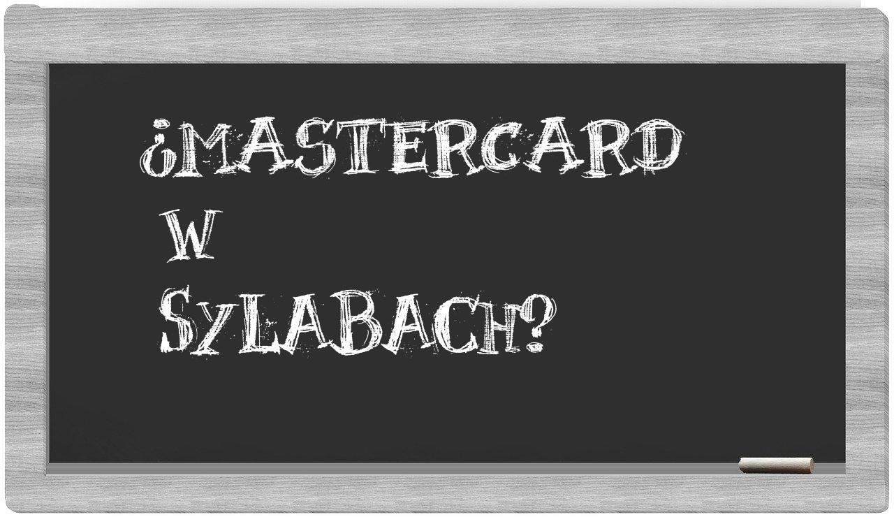 MasterCard in syllables
