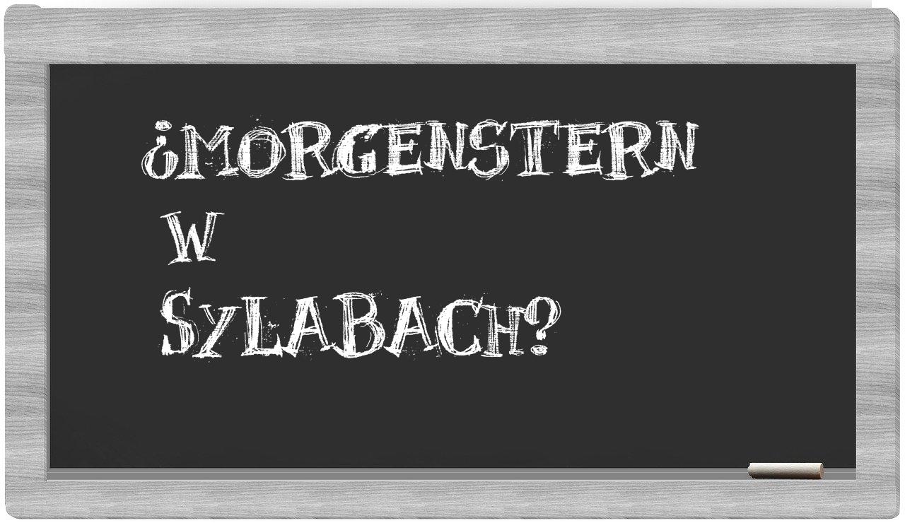 Morgenstern in syllables