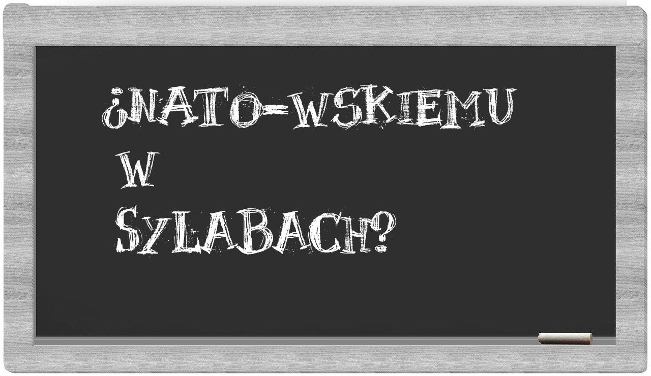 NATO-wskiemu in syllables