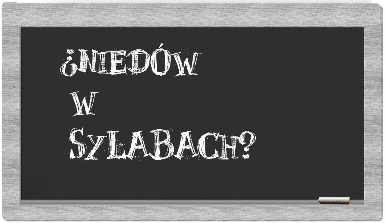 Niedów in syllables
