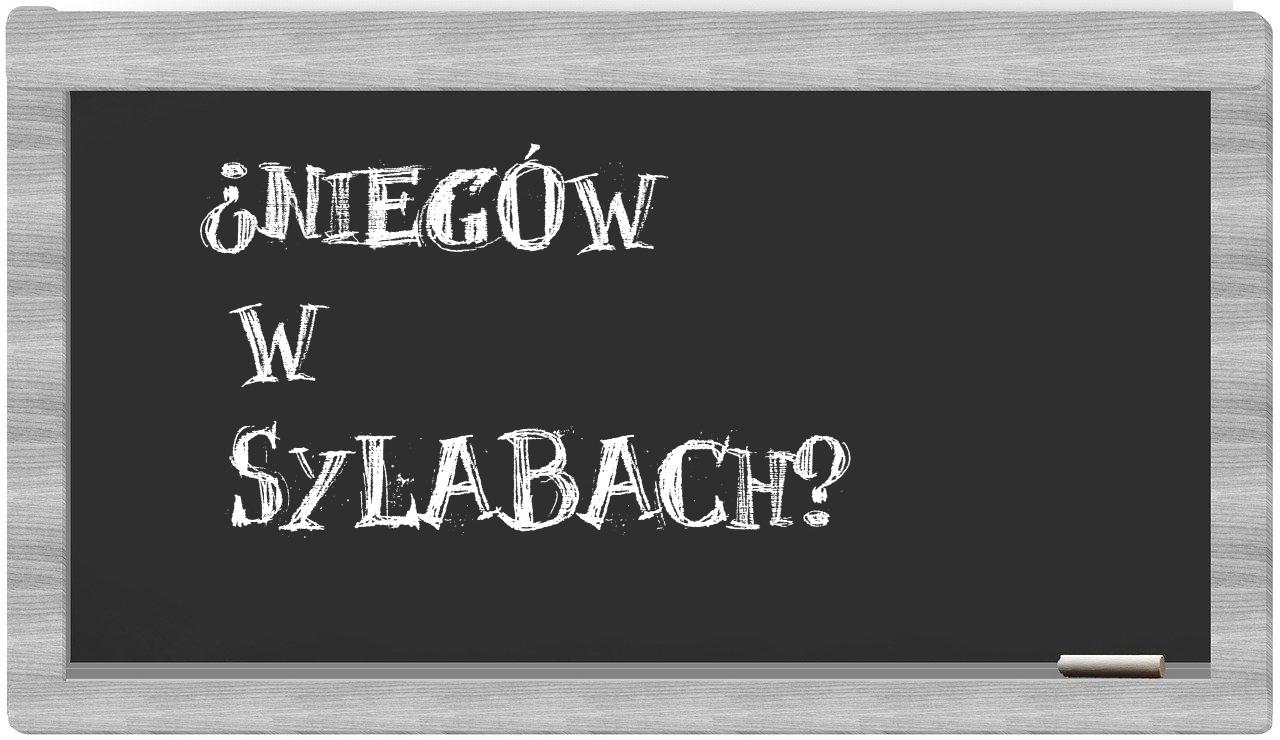 Niegów in syllables
