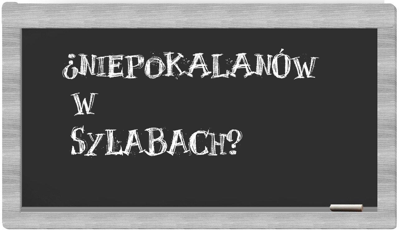 Niepokalanów in syllables