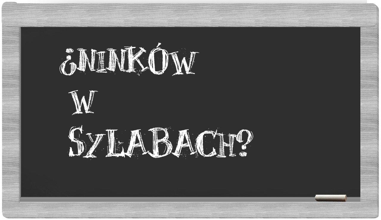 Ninków in syllables
