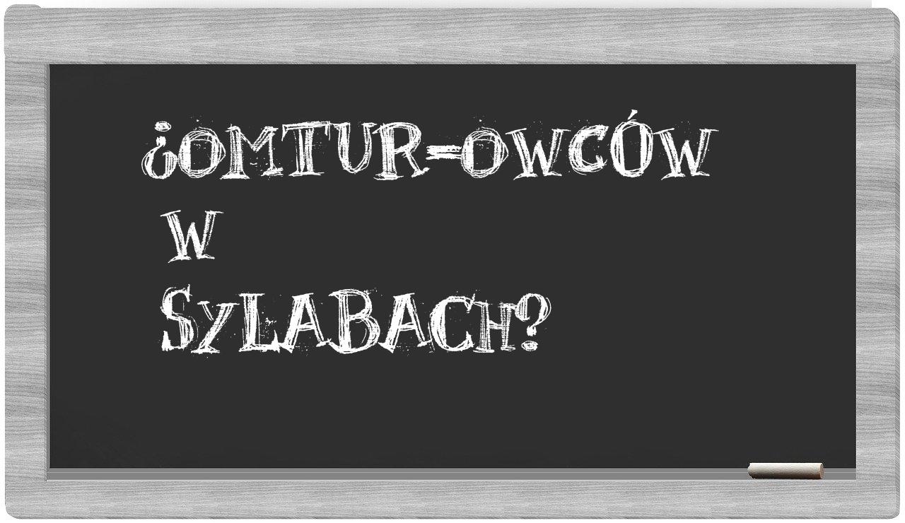 OMTUR-owców in syllables