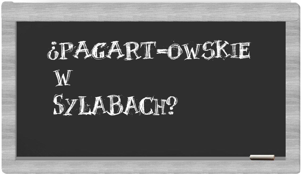 PAGART-owskie in syllables