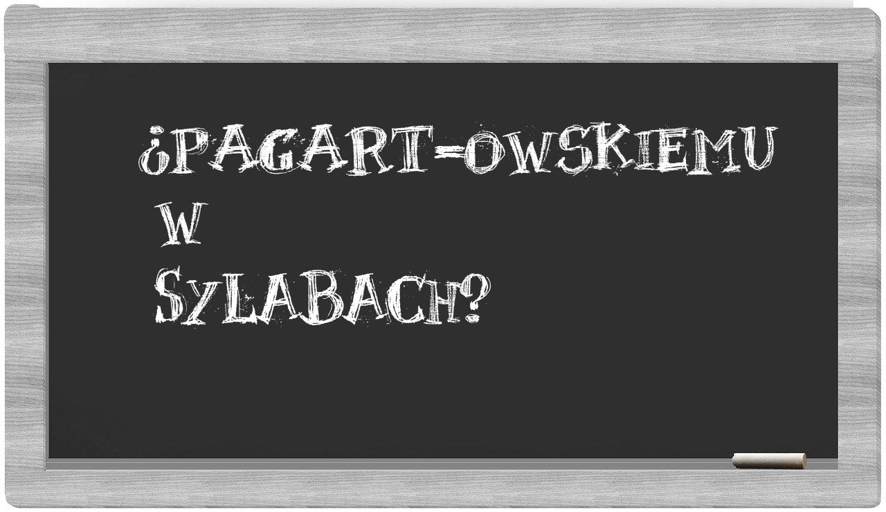 PAGART-owskiemu in syllables