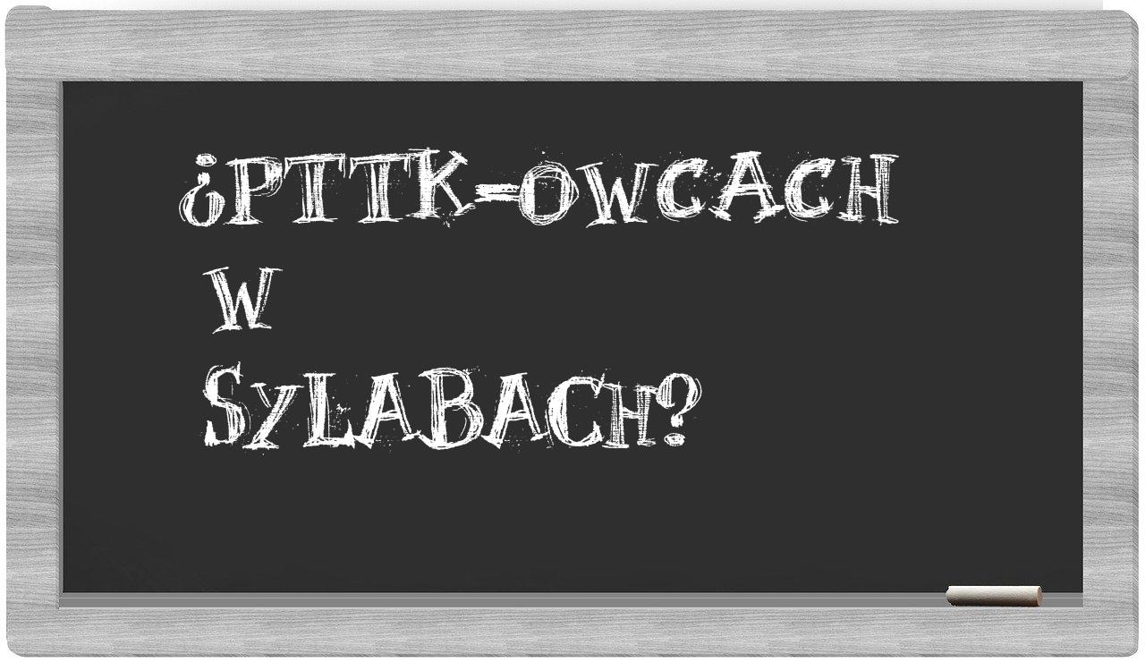 PTTK-owcach in syllables