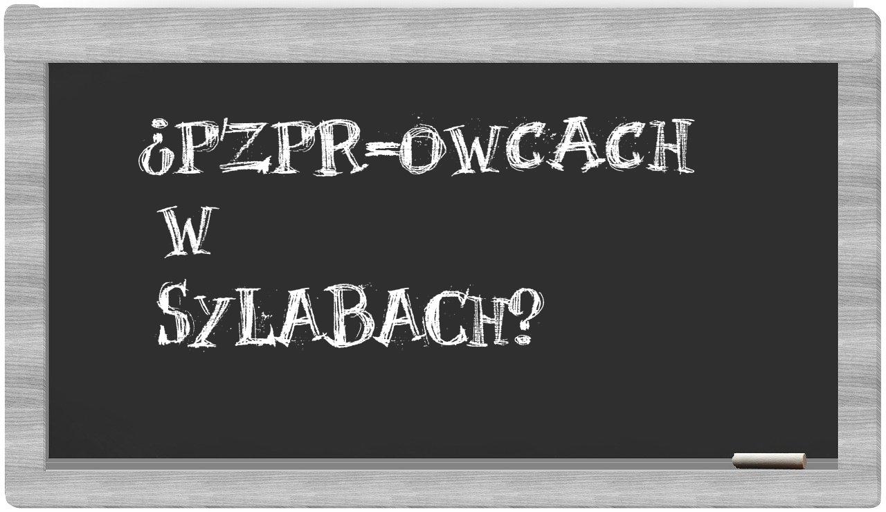 PZPR-owcach in syllables