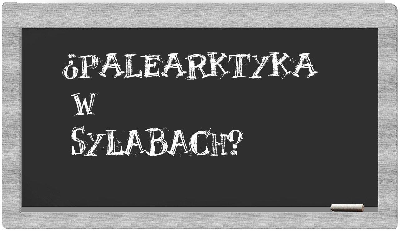 Palearktyka in syllables