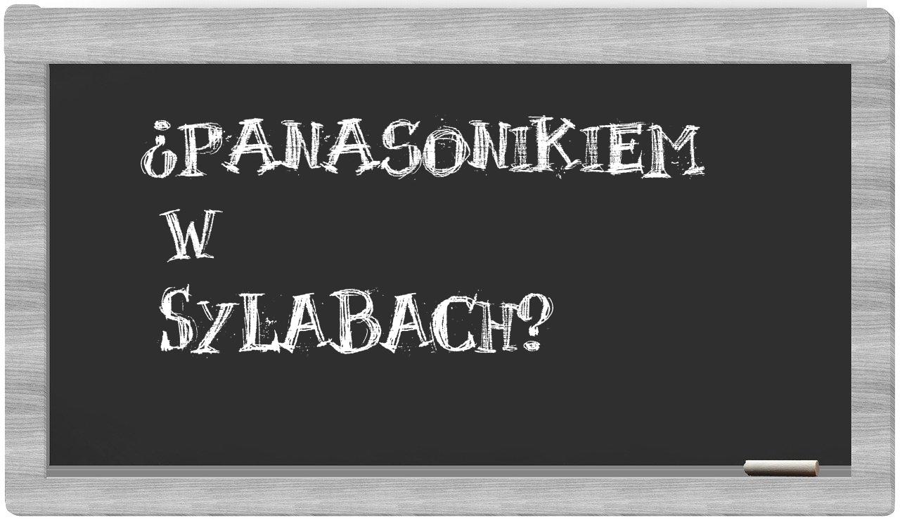 Panasonikiem in syllables