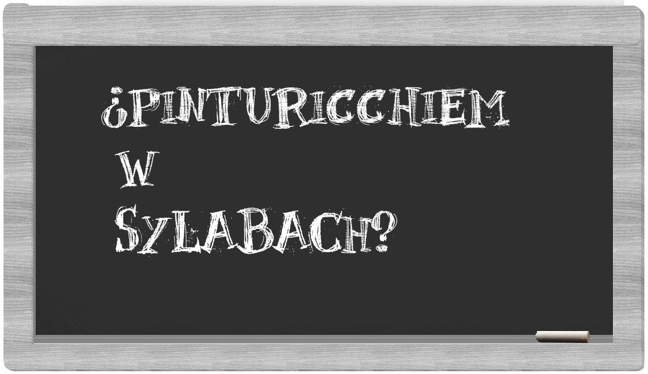 Pinturicchiem in syllables