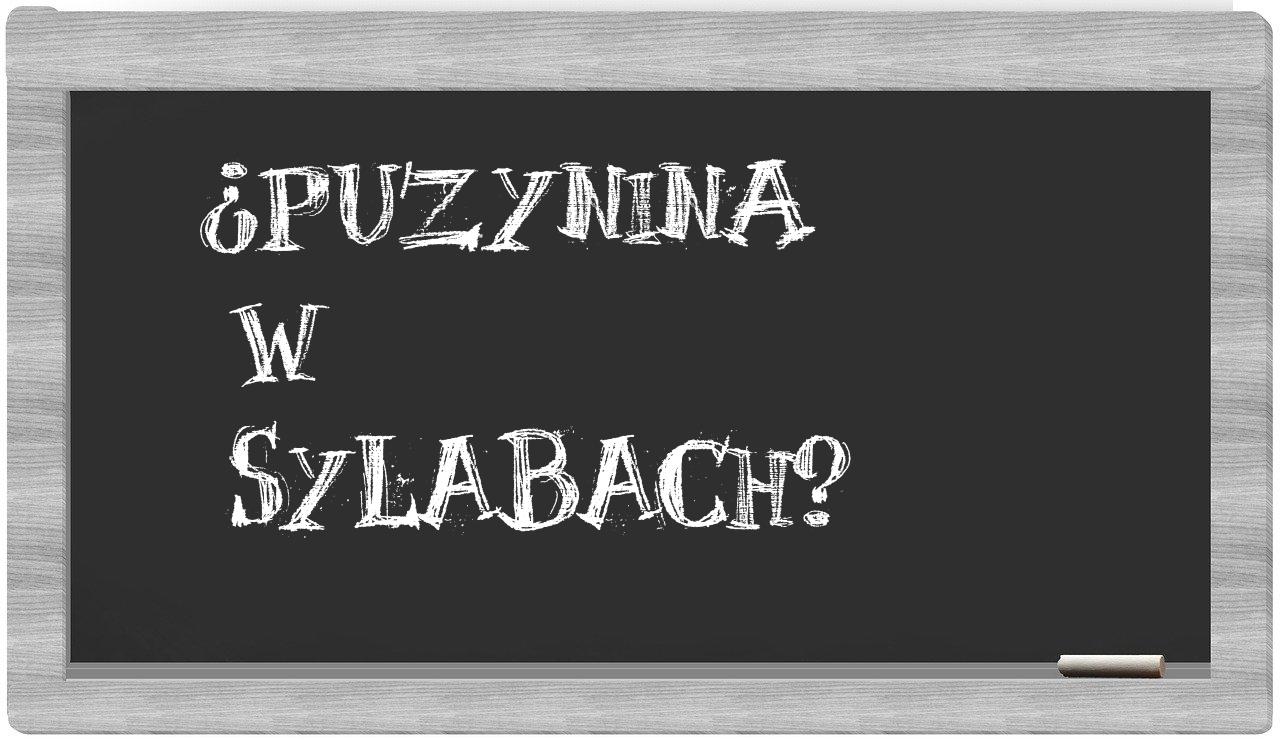 Puzynina in syllables