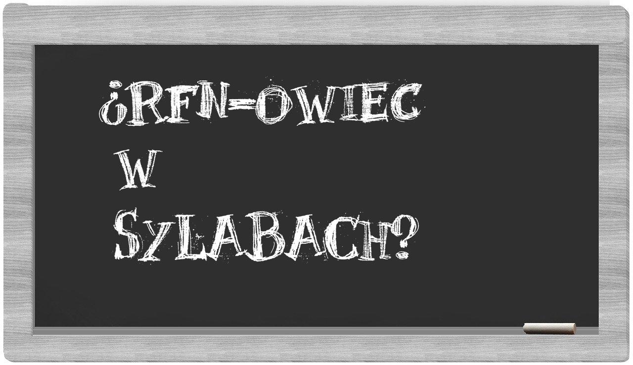 RFN-owiec in syllables