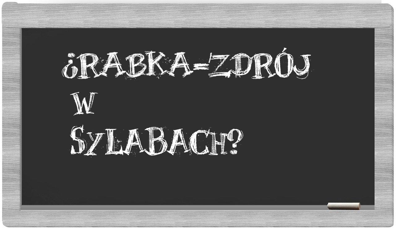 Rabka-Zdrój in syllables