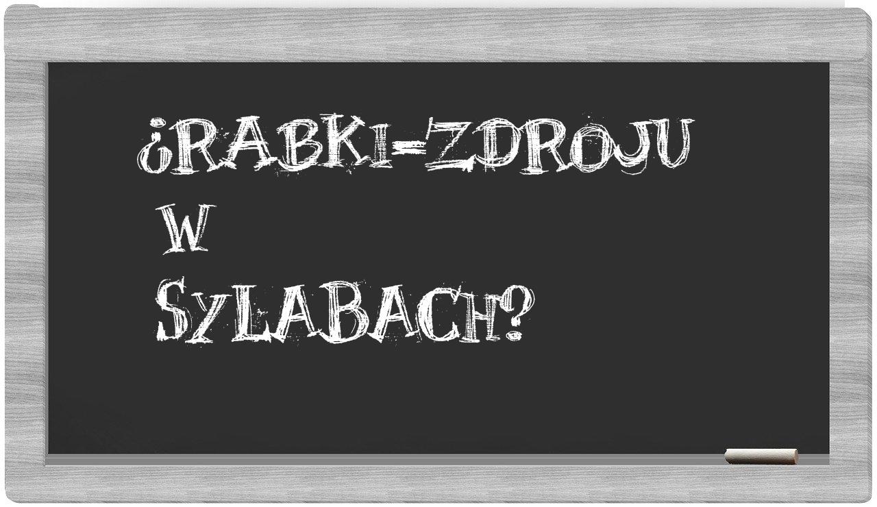 Rabki-Zdroju in syllables